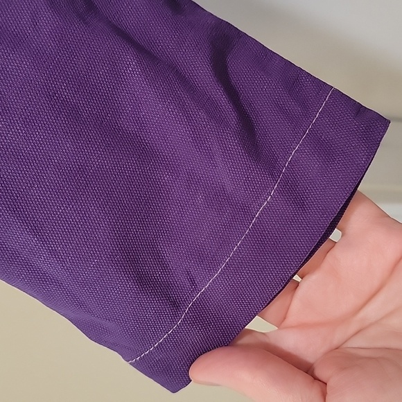 Eileen Fisher Purple Organic Cotton Hemp Boho Jacket Size Medium - Picture 7 of 13